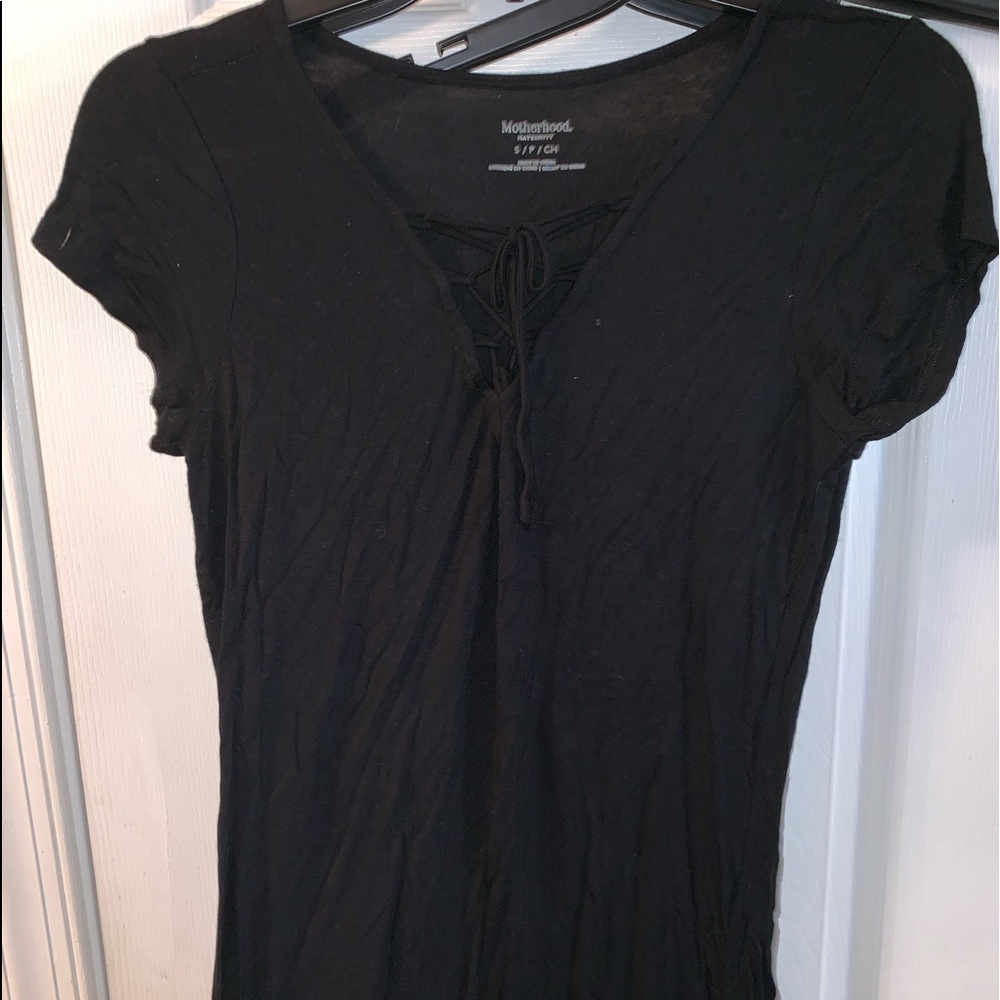 Motherhood lace up Blouse